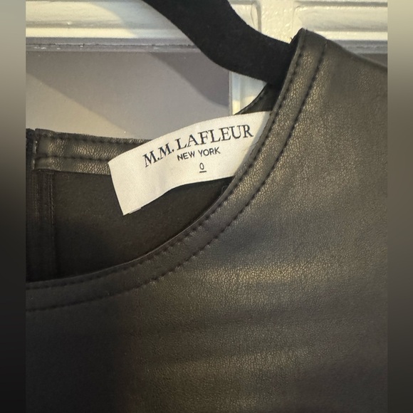 MM LaFleur Chloe Dress in Black Vegan Leather - Picture 3 of 4